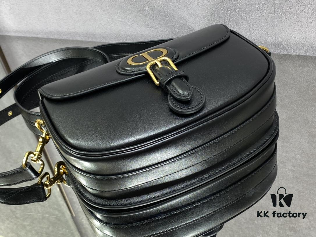 Medium DIOR BOBBY Handbag in Black Smooth Calfskin Leather