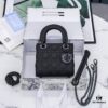 6930a6df6e68136f4d9ac3ea Lady Dior Quilted Matte Calfskin Flap Handbag