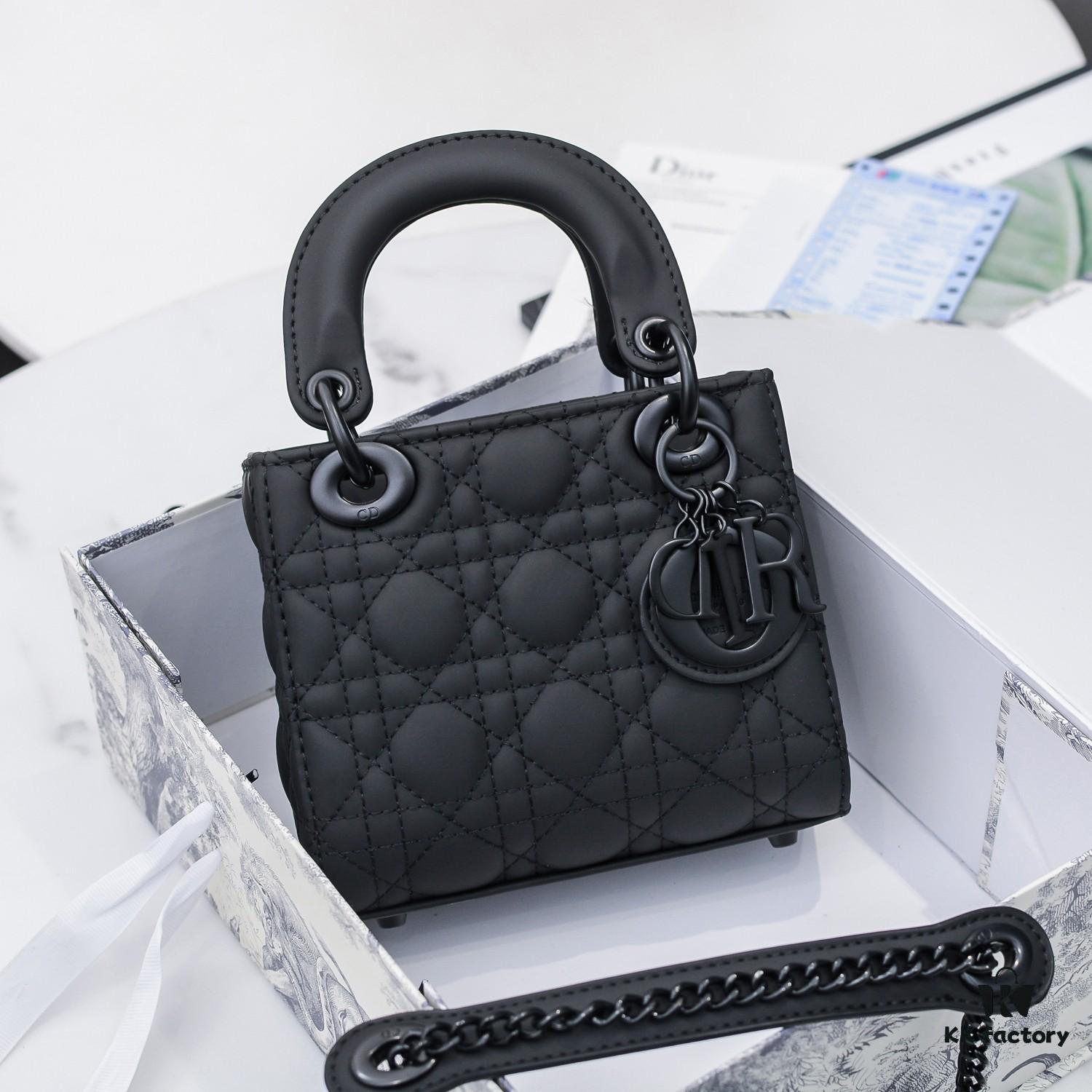 6930a6e06e68136f4d9ac3ec Lady Dior Quilted Matte Calfskin Flap Handbag