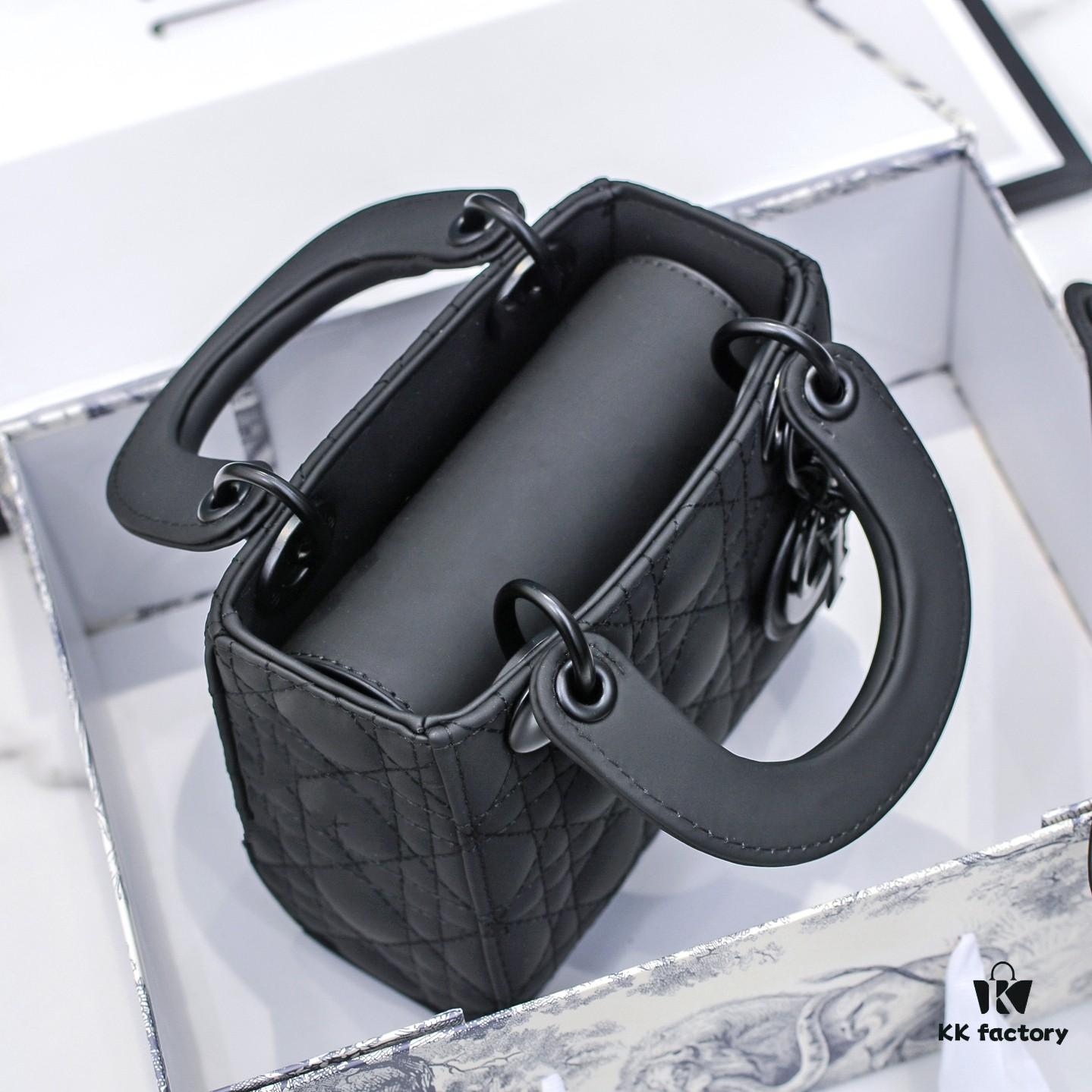 6930a6e26e68136f4d9ac3f0 Lady Dior Quilted Matte Calfskin Flap Handbag