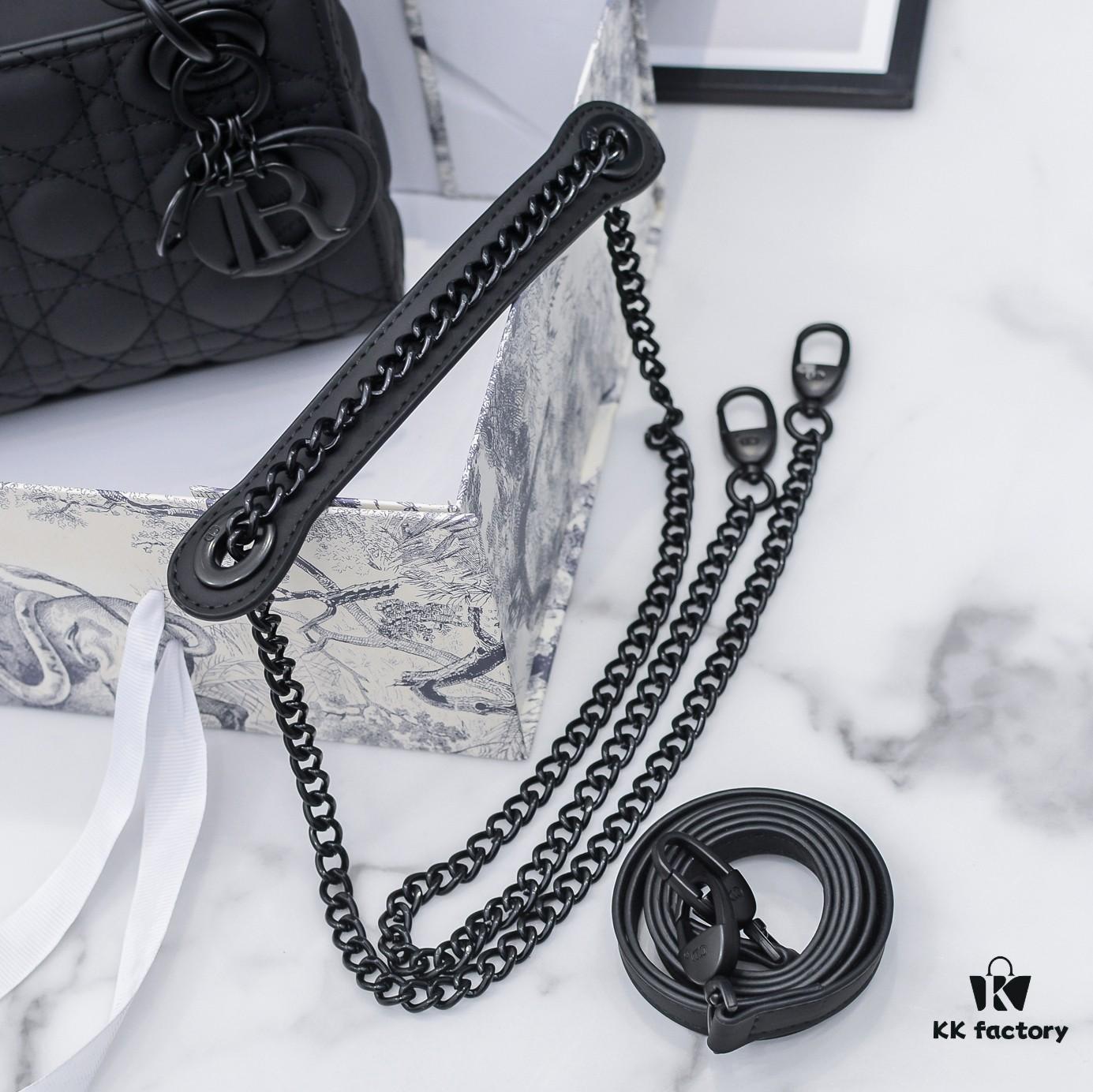 6930a6e36e68136f4d9ac3f3 Lady Dior Quilted Matte Calfskin Flap Handbag