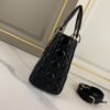 6930a6e46e68136f4d9ac3f6 Black Dior Medium Light Gold Buckle Lambskin Lady Dior Handbag