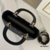 6930a6e56e68136f4d9ac3f8 Black Dior Medium Light Gold Buckle Lambskin Lady Dior Handbag