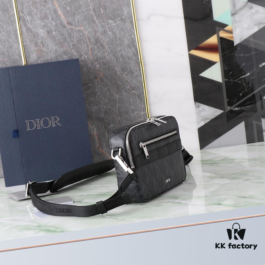 6930a6f36e68136f4d9ac414 Black Oblique Galaxy Print Calfskin Leather Bag - Model: 1ESPO206