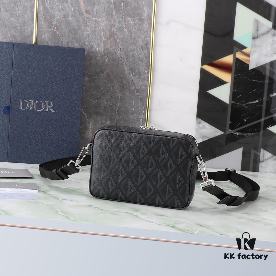 6930a6f36e68136f4d9ac415 Black Oblique Galaxy Print Calfskin Leather Bag - Model: 1ESPO206