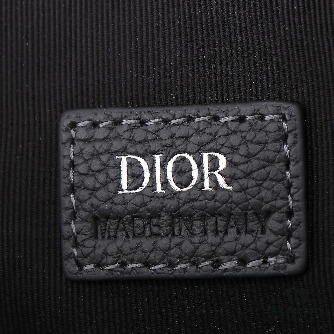 6930a6f36e68136f4d9ac417 Authentic Dior Crossbody Bag 1SFPO206 (Gray Leather with Silkscreen Logo) - Italian Craftsmanship