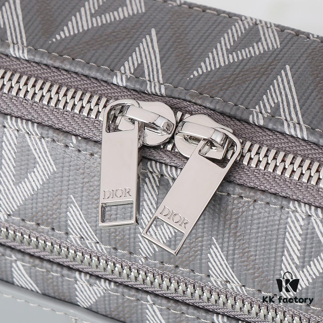 6930a6fa6e68136f4d9ac424 Gray Oblique Galaxy Printed Calfskin Leather Bag - Model: 1ESPO206