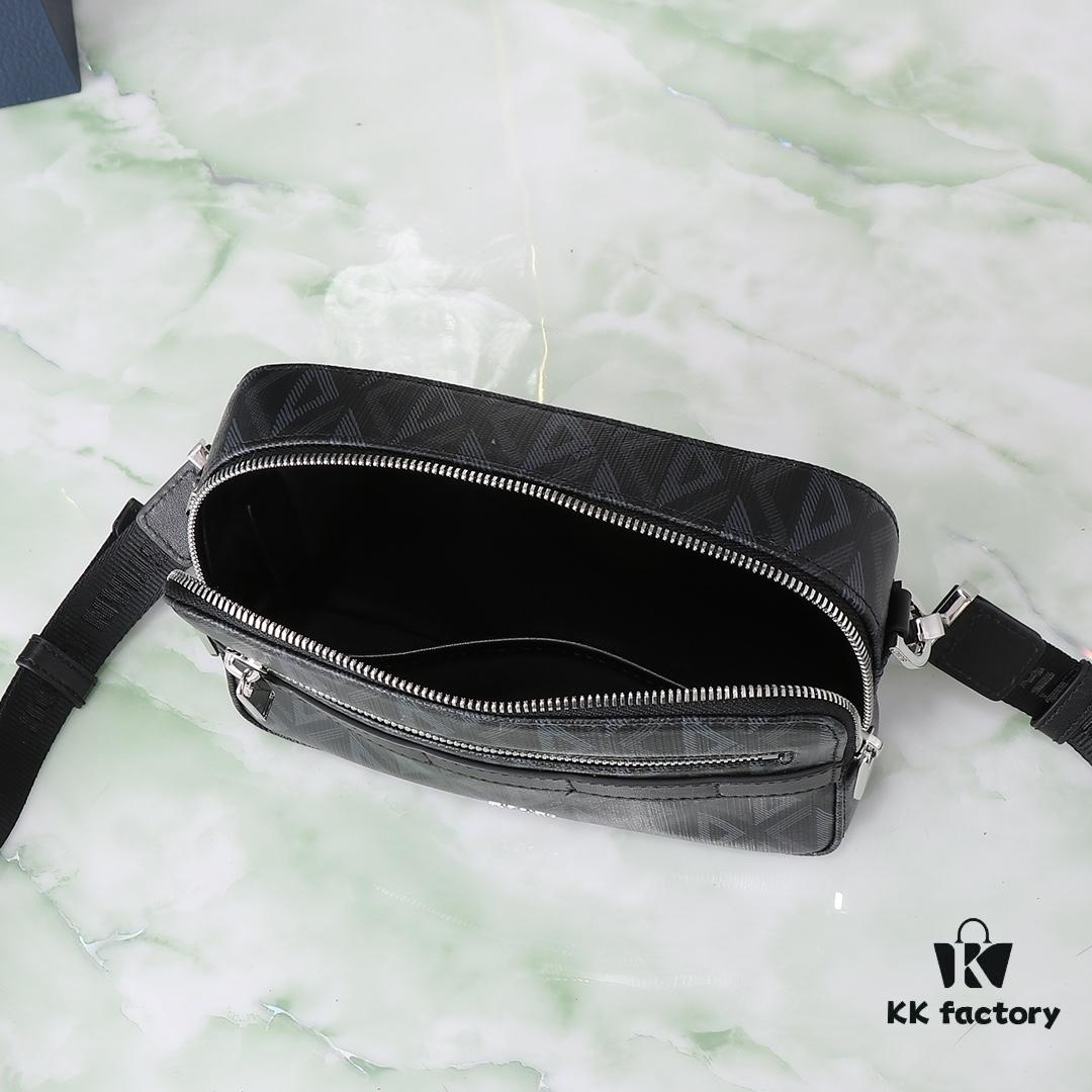 6930a6fb6e68136f4d9ac426 Black Oblique Galaxy Print Calfskin Leather Bag - Model: 1ESPO206
