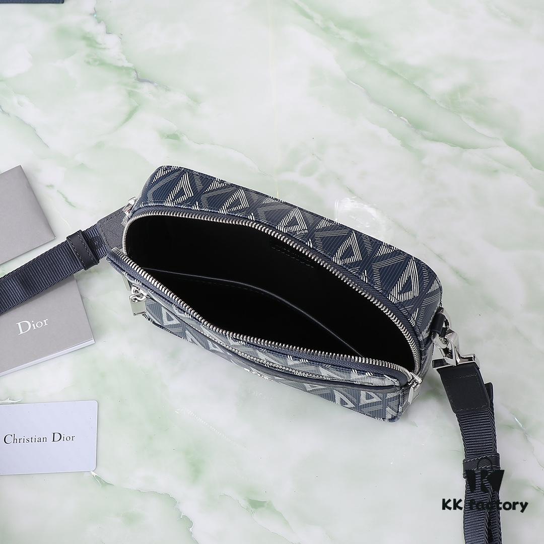 6930a6ff6e68136f4d9ac42d Safari Messenger Bag in Dior Blue CD Diamond Canvas