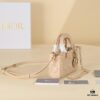 Beige Lambskin Cannage Lady D-Joy Bag