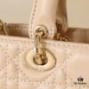 Beige Lambskin Cannage Lady D-Joy Bag