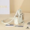 6930a72b6e68136f4d9ac48c White Lambskin Cannage Pattern Lady D-Joy Bag