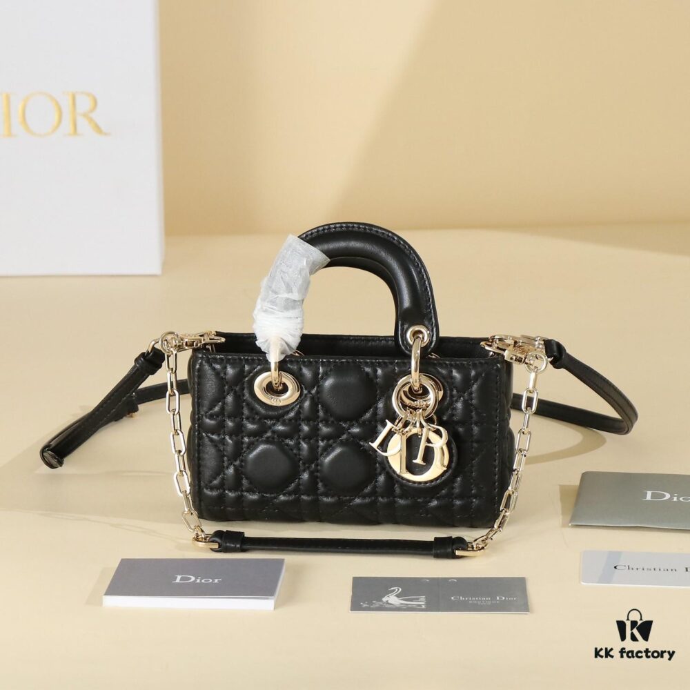 6930a72e6e68136f4d9ac491 Black Lambskin Cannage Pattern