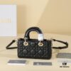 6930a72f6e68136f4d9ac492 Black Lambskin Cannage Pattern