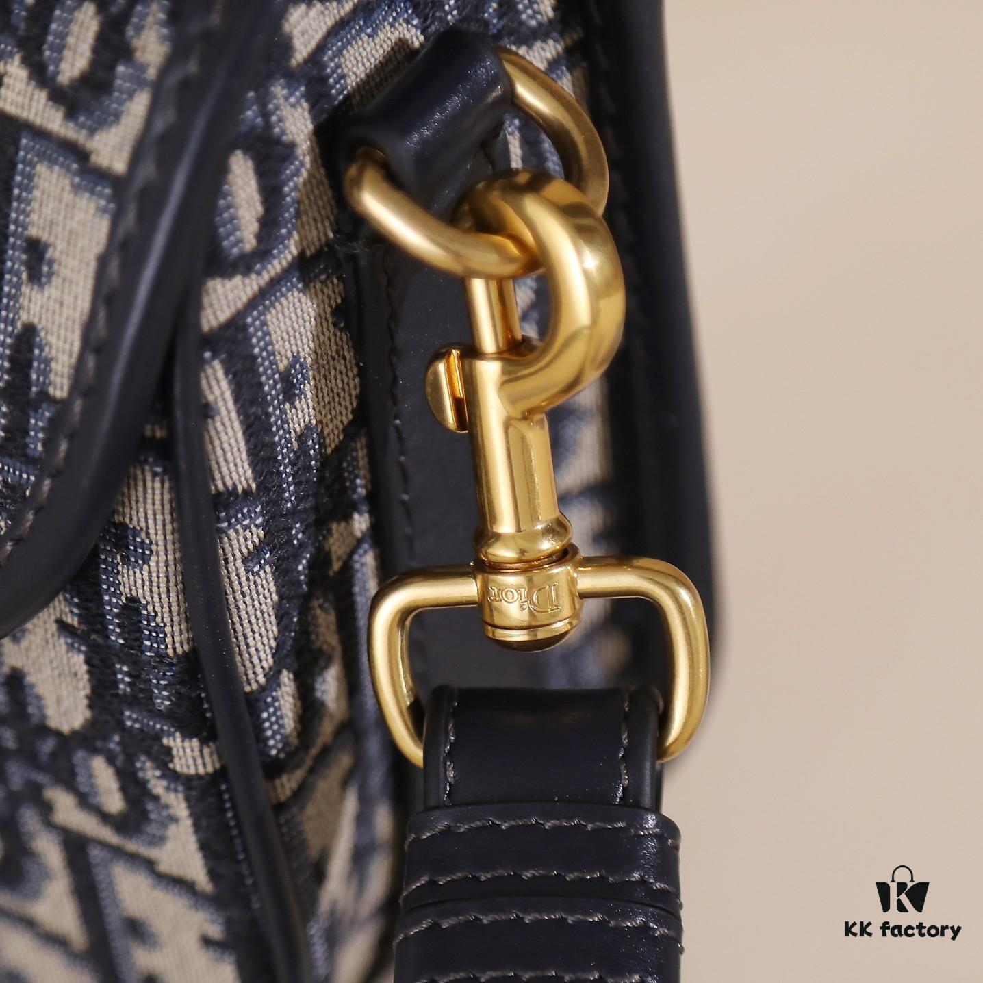 6930a74b6e68136f4d9ac4c6 Dior Bobby Medium Shoulder Bag in Black Smooth Calfskin with Vintage Gold-Tone Hardware