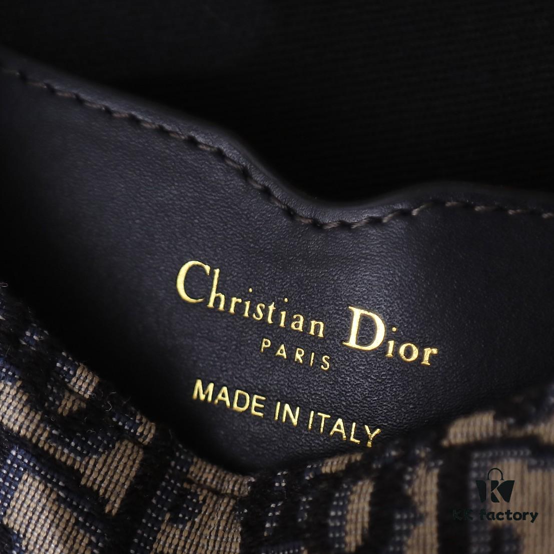 6930a74f6e68136f4d9ac4d1 Dior Bobby Medium Shoulder Bag in Black Smooth Calfskin with Vintage Gold Hardware