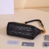DiorStar Hobo Chain Bag in Black Crinkled Calfskin with Cannage Pattern