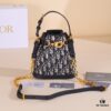 6930a75d6e68136f4d9ac4ec Small Cest Dior Handbag in Blue Oblique Print - Exclusive Channel Stock