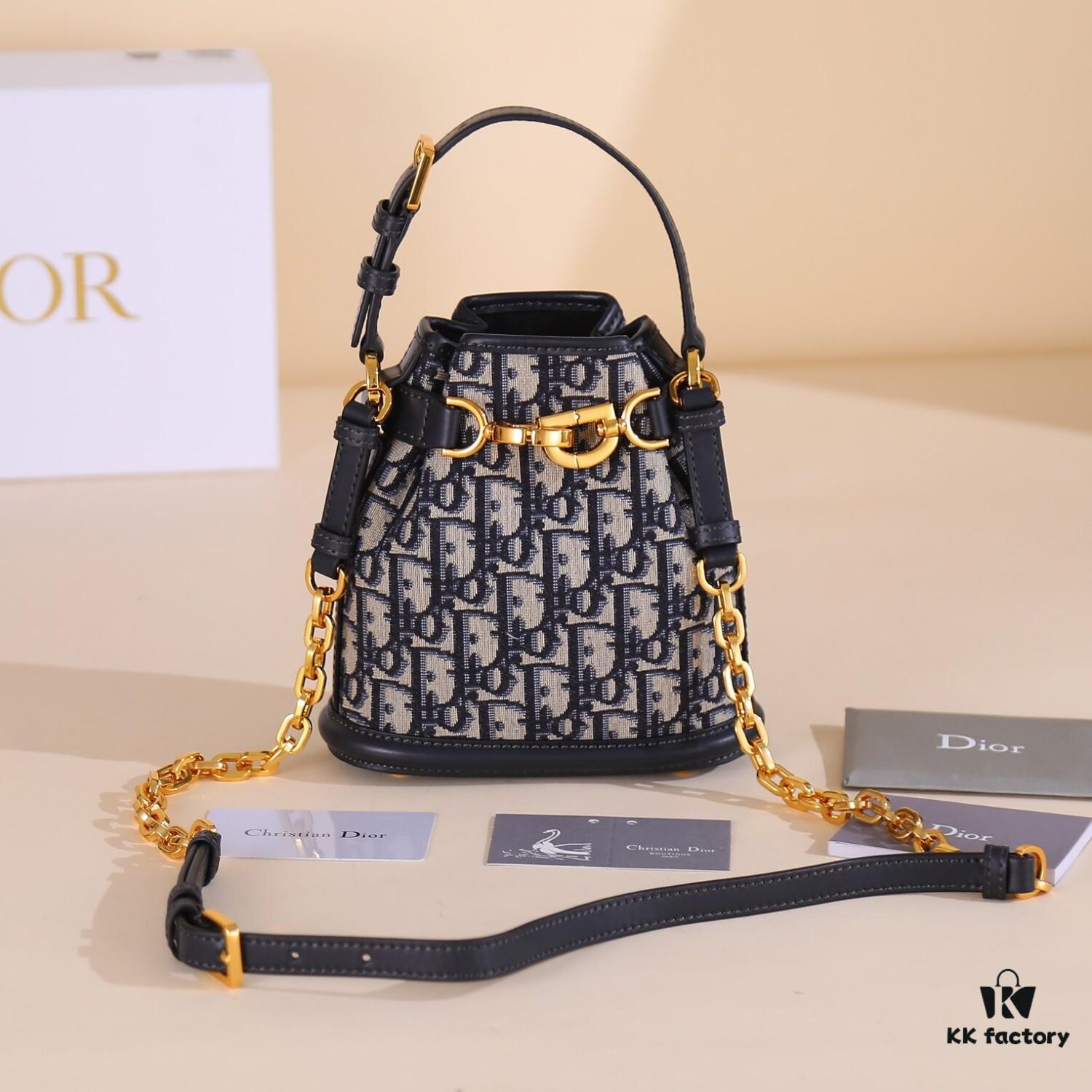 6930a75d6e68136f4d9ac4ec Small Cest Dior Handbag in Blue Oblique Print - Exclusive Channel Stock