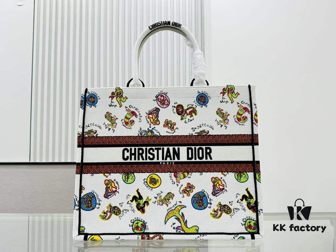 6930a77e6e68136f4d9ac534 Oversized Original Order Thick Yarn Fabric Dior Book Tote