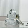 Dior Book Tote 24 Spring Mini Size with Shoulder Strap in Grey Tiger