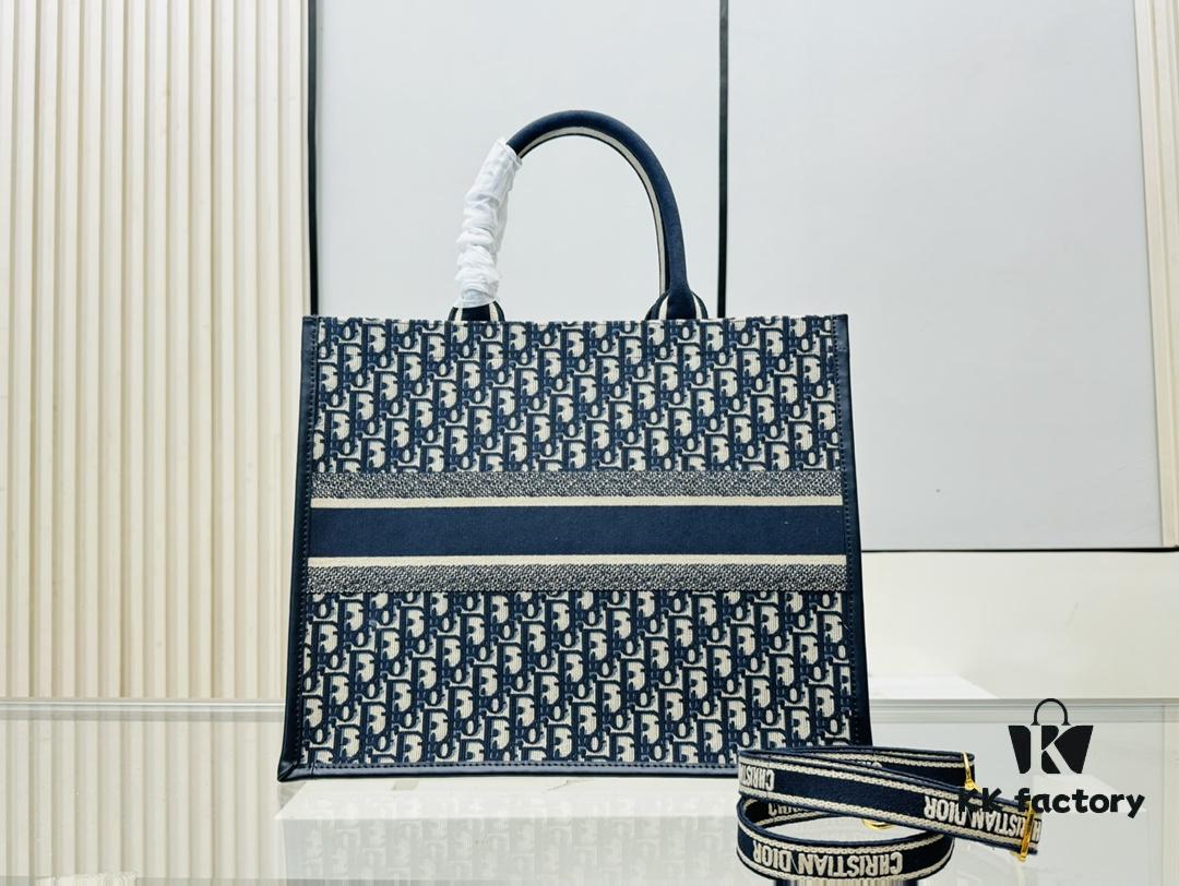 6930a7fc6e68136f4d9ac648 Dior Book Tote24 Early Spring New Arrival, Large Size, Vintage Blue