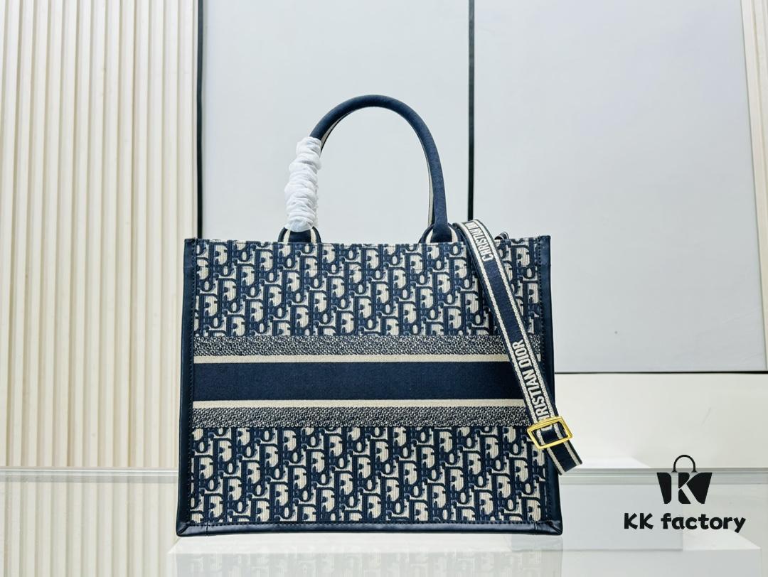 Vintage Blue, Medium Size Dior Book Tote24 Spring Collection New Arrival