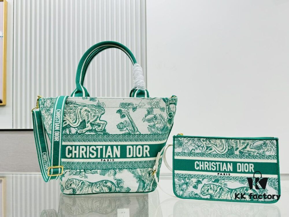 6930a8466e68136f4d9ac6e3 Dior Market Tote Bag with Shoulder Strap and Mini Pouch