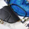 6930a8516e68136f4d9ac6fb Dior Black 'Saddle Palm Grain Series' M0446 with Lettered Strap
