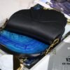 6930a8526e68136f4d9ac6fe Dior Black 'Saddle Palm Grain Series' M0446 with Lettered Strap