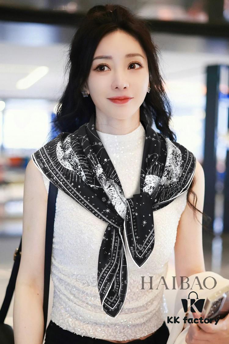 6930a8586e68136f4d9ac70a Luxury Custom Dior Double-Sided Solid Color Silk Scarf, 100% Premium 18 Momme Twill Silk, 90cm x 90cm