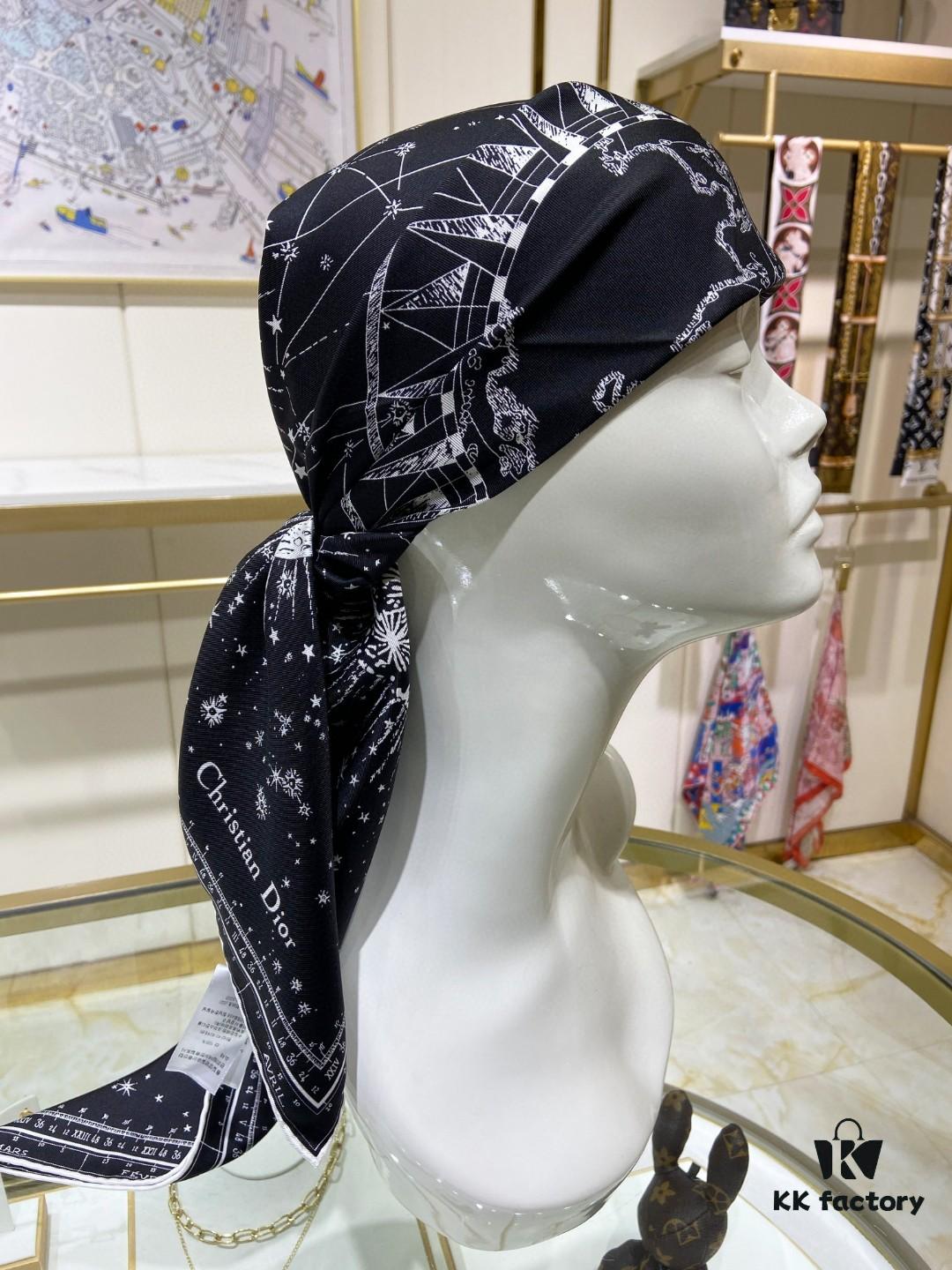 6930a85c6e68136f4d9ac711 Luxury Custom Dior Double-Sided Solid Color Silk Scarf, 100% Premium 18 Momme Twill Silk, 90cm x 90cm