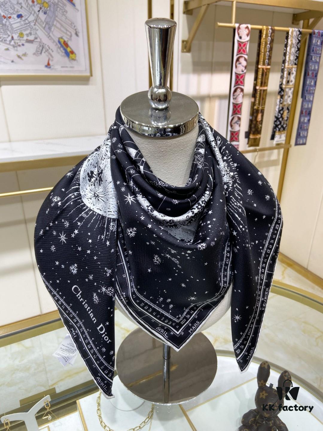 6930a85c6e68136f4d9ac712 Luxury Custom Dior Double-Sided Solid Color Silk Scarf, 100% Premium 18 Momme Twill Silk, 90cm x 90cm