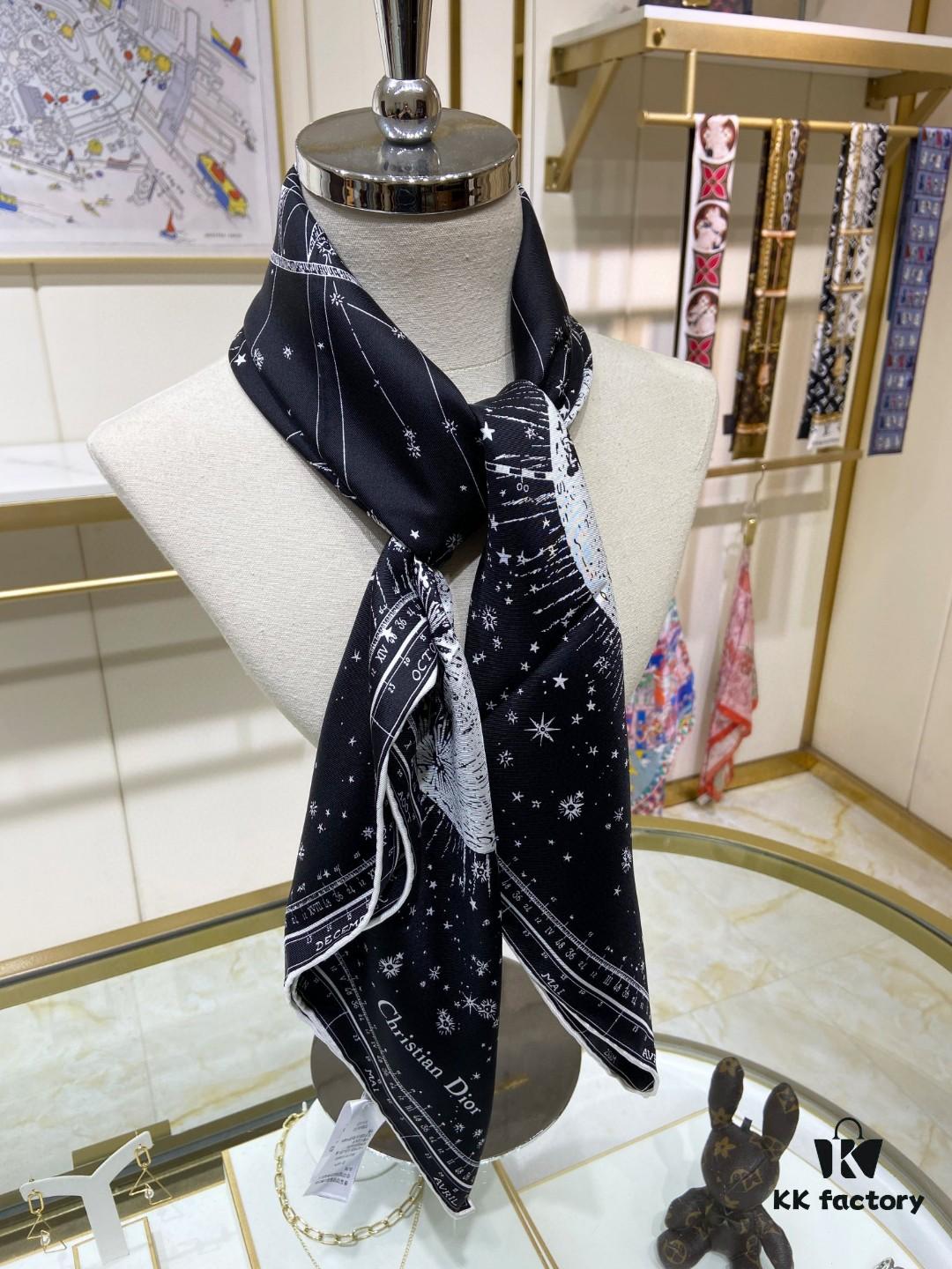 6930a85d6e68136f4d9ac715 Luxury Custom Dior Double-Sided Solid Color Silk Scarf, 100% Premium 18 Momme Twill Silk, 90cm x 90cm