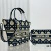 6930a8636e68136f4d9ac724 Dior Market Tote Bag with Shoulder Strap and Mini Pouch