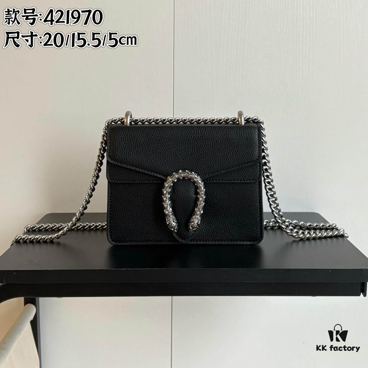 6930a87d6e68136f4d9ac756 Authentic Shot #421970 Black Leather Dionysus Series Bag