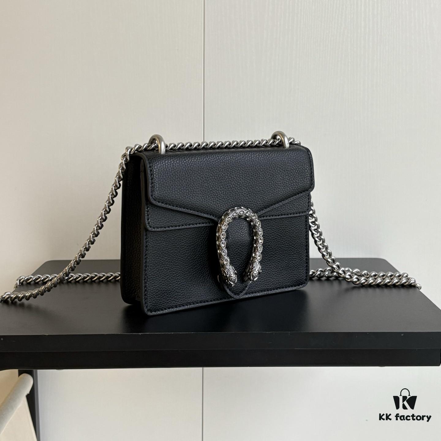 6930a87e6e68136f4d9ac757 Authentic Shot #421970 Black Leather Dionysus Series Bag