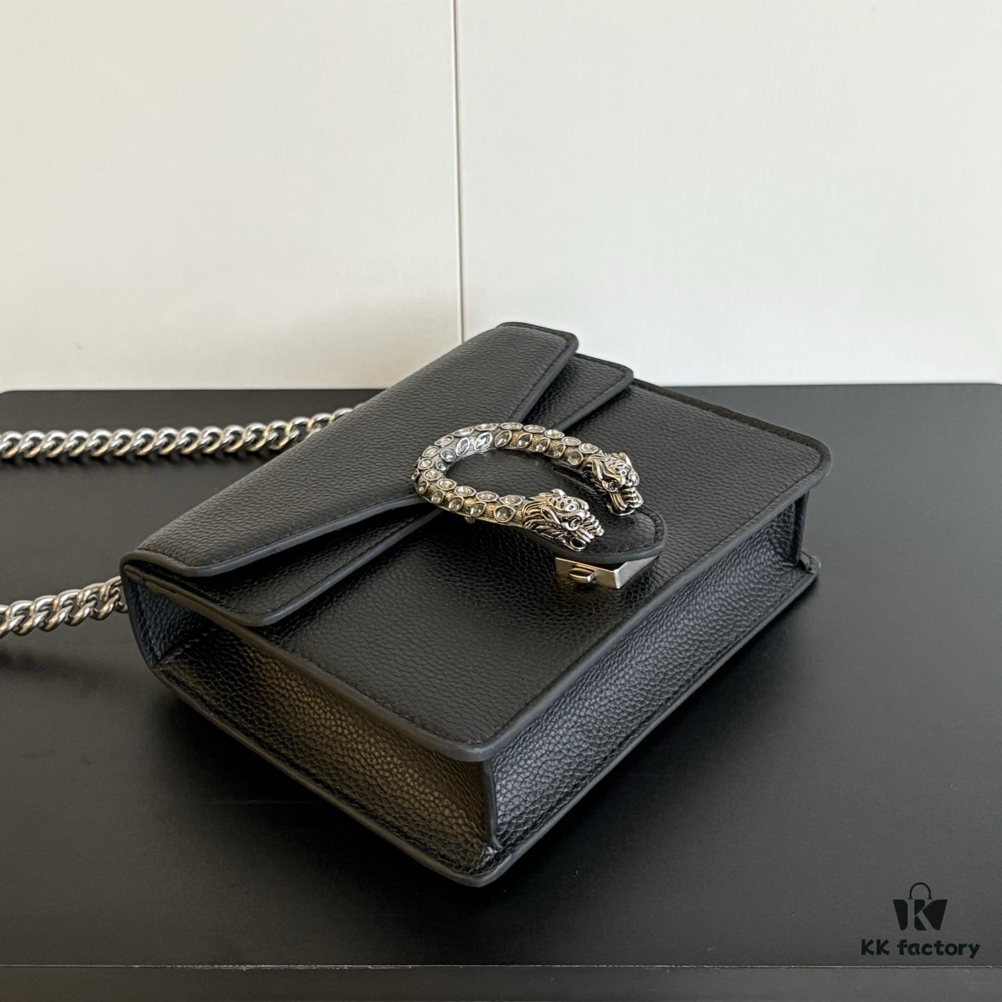 6930a87e6e68136f4d9ac759 Authentic Shot #421970 Black Leather Dionysus Series Bag