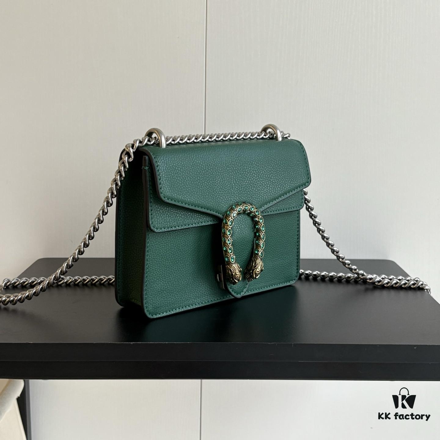 6930a8886e68136f4d9ac767 Authentic Shot #421970 Green Leather Dionysus Series Bag