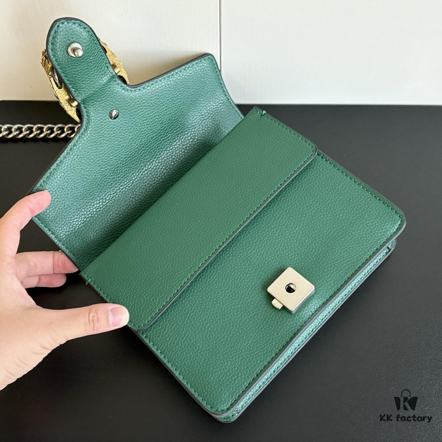 6930a88a6e68136f4d9ac76d Authentic Shot #421970 Green Leather Dionysus Series Bag