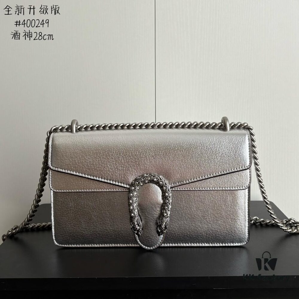 6930a88c6e68136f4d9ac770 Newly Upgraded Version Real Shot # Model: 400249 Silver Full Leather Size: 28 x 18 x 9cm