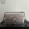 Newly Upgraded Version Real Shot # Model: 400249 Silver Full Leather Size: 28 x 18 x 9cm