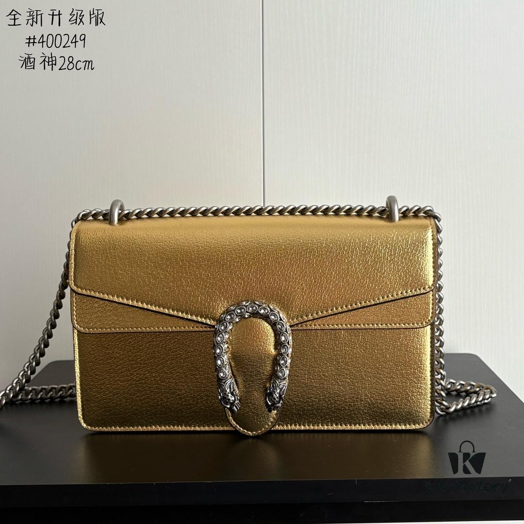 6930a8906e68136f4d9ac777 Upgraded Version Real Shot # Gold Full Leather Model 400249 Size 28x18x9cm