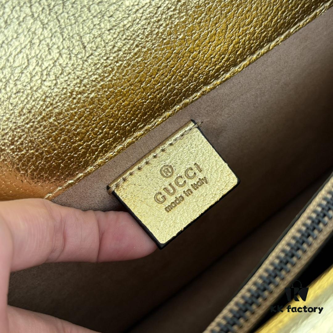 6930a8956e68136f4d9ac77e Upgraded Version Real Shot # Gold Full Leather Model 400249 Size 28x18x9cm