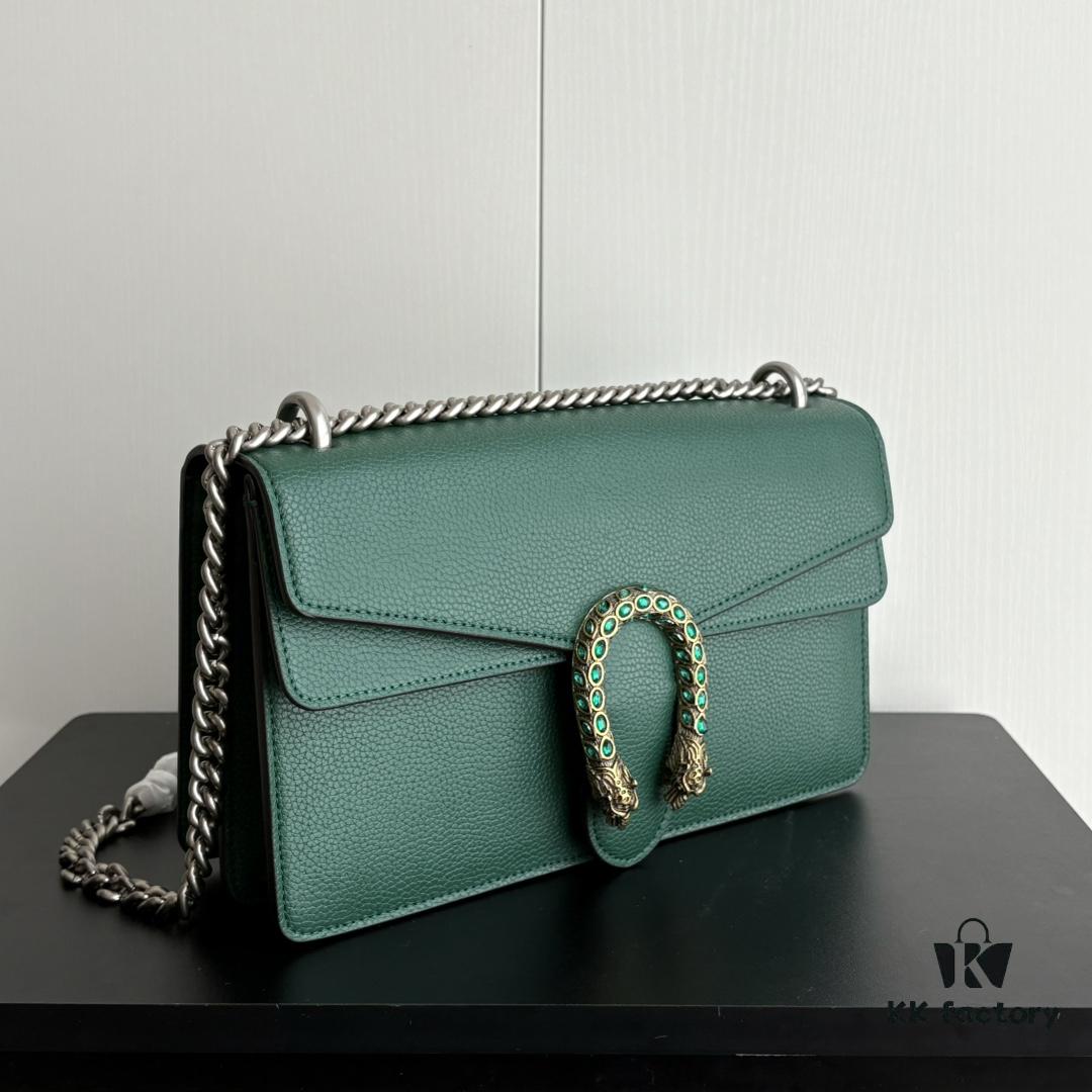 6930a89d6e68136f4d9ac789 Newly Upgraded Version Real Shot # Green Full Leather Model 400249 Size 28×18×9cm