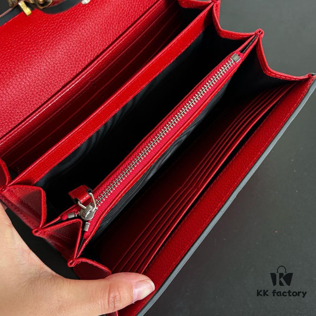 6930a9556e68136f4d9ac8db Authentic #With Box - GG Dionysus WOC Chain Mini Handbag / Wallet in Red Full Leather