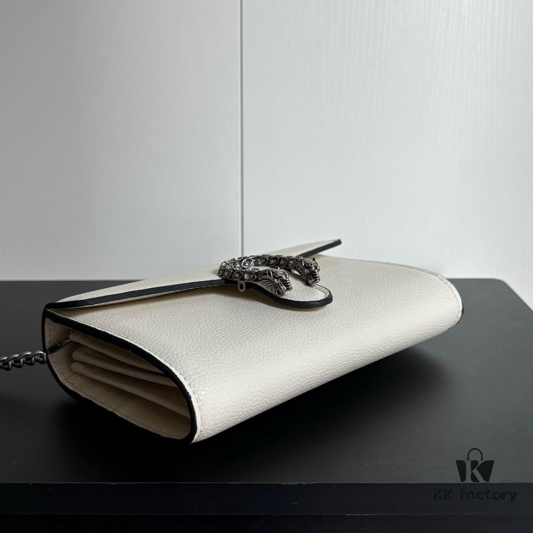 6930a9586e68136f4d9ac8e1 GG Dionysus WOC Chain Mini Handbag / Wallet in White Full Leather - Model No. 401231