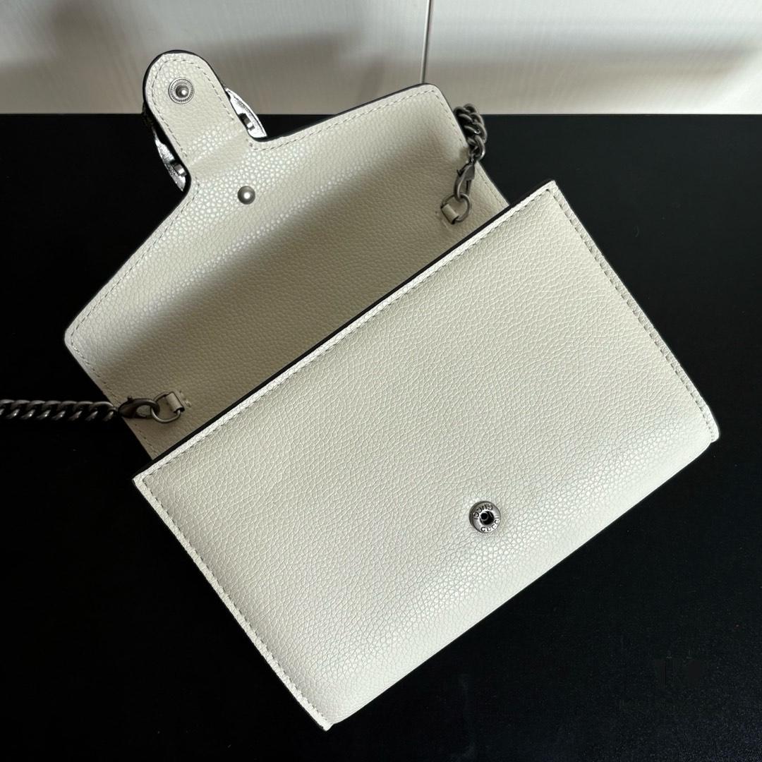 6930a9586e68136f4d9ac8e3 GG Dionysus WOC Chain Mini Handbag / Wallet in White Full Leather - Model No. 401231