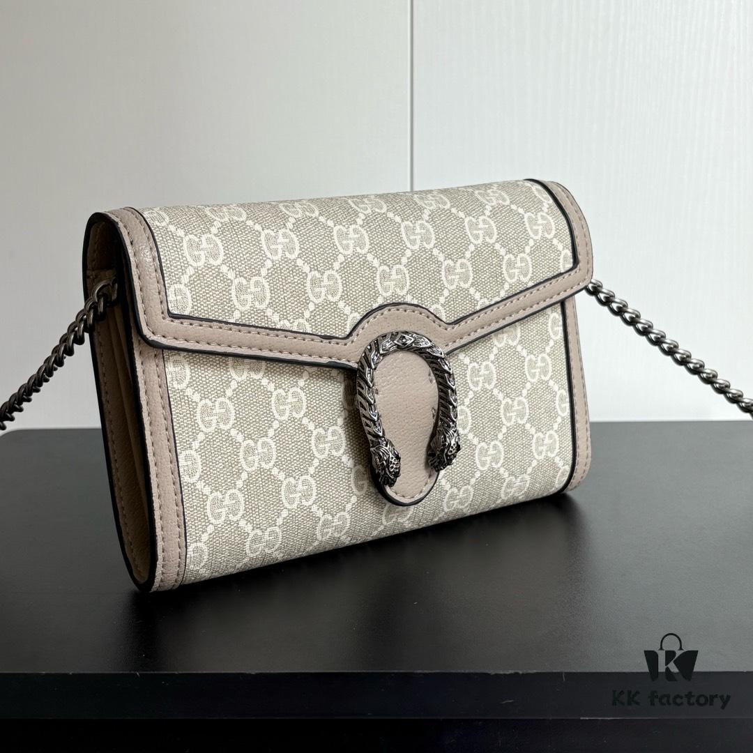 6930a95e6e68136f4d9ac8ef GG Dionysus WOC Chain Mini Handbag / Wallet in Oatmeal with Horsebit Closure and Flip Design