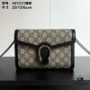 6930a9636e68136f4d9ac8f8 Gucci Dionysus WOC Chain Mini Handbag / Wallet with Tiger Head Spur Closure and Flip Design